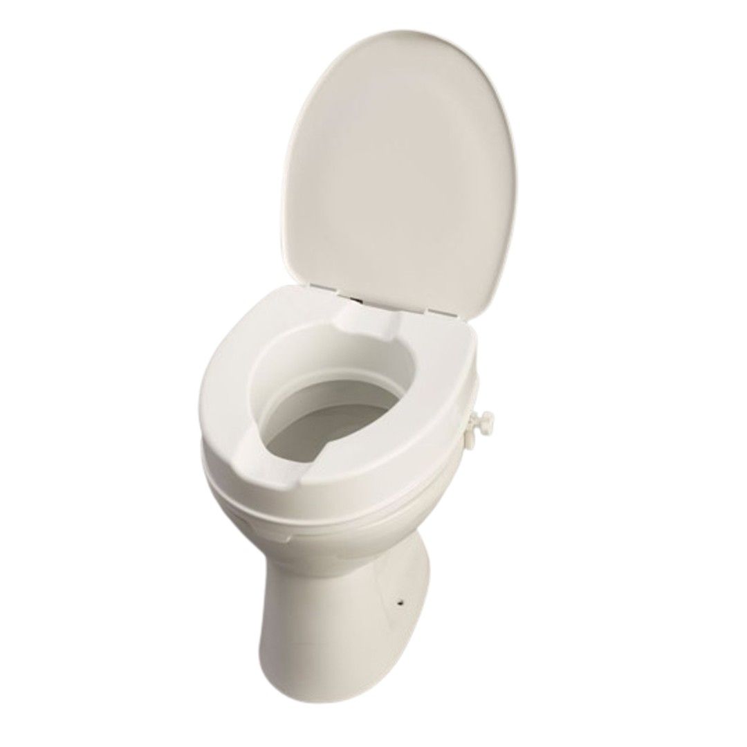 Toilettensitzerhöhung 10cm mit Deckel 1 St