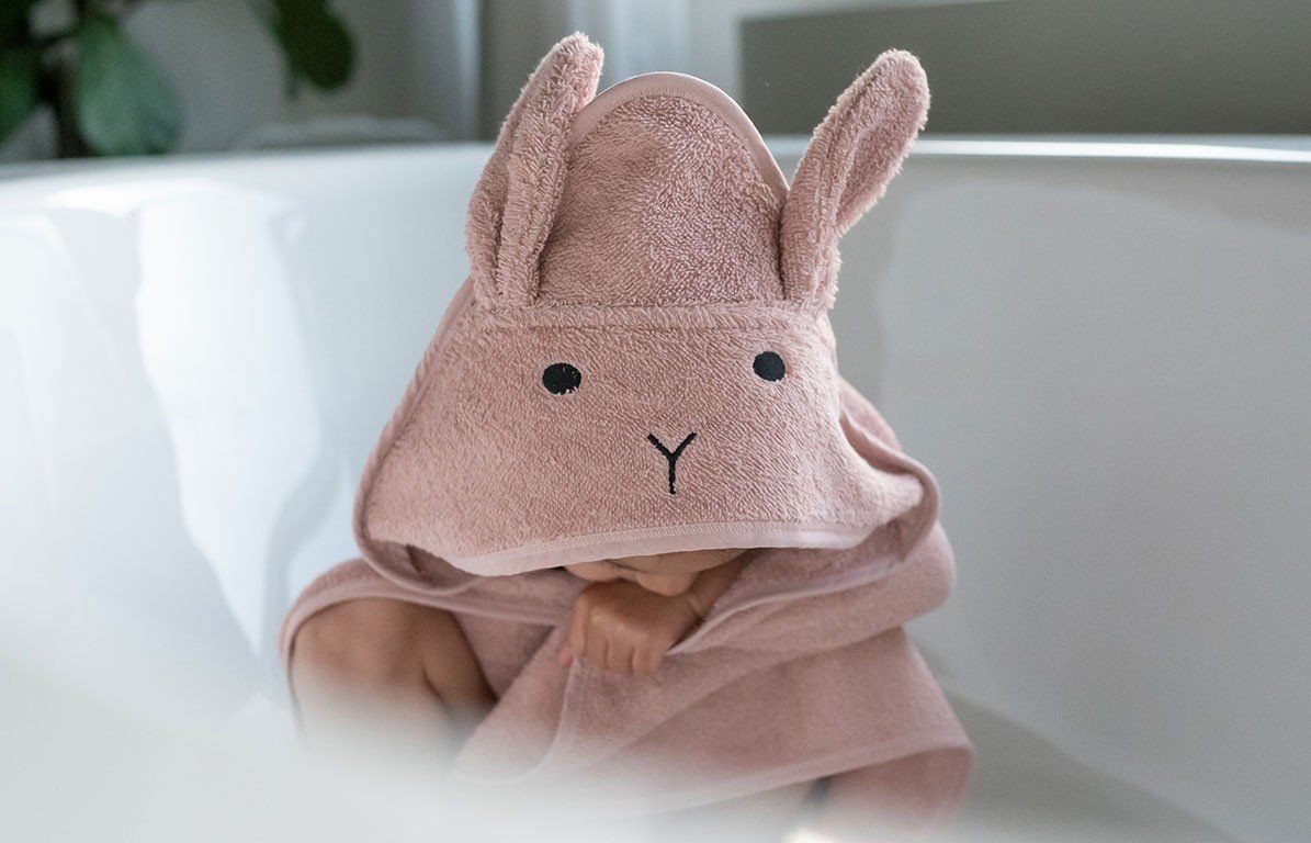 Kapuzenhandtuch Hase Rose