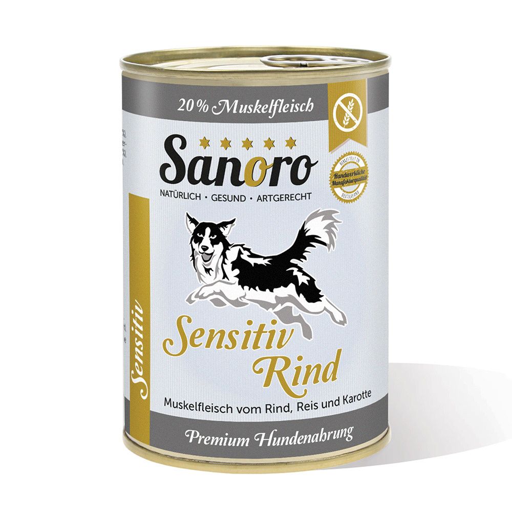 Sanoro - Sensitiv Rind Menü mit Reis und Karotte