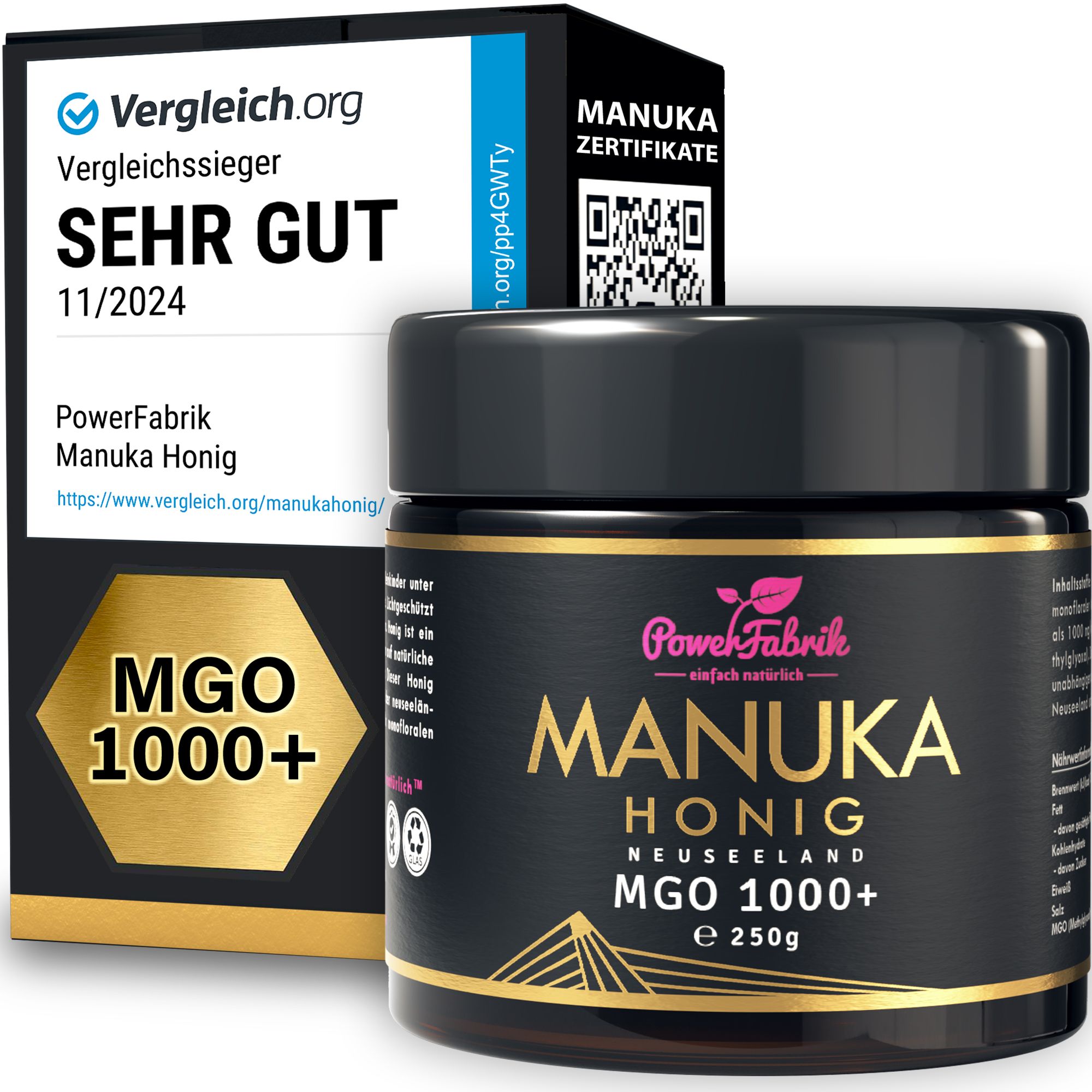 PowerFabrik Manuka Honig MGO 1000+