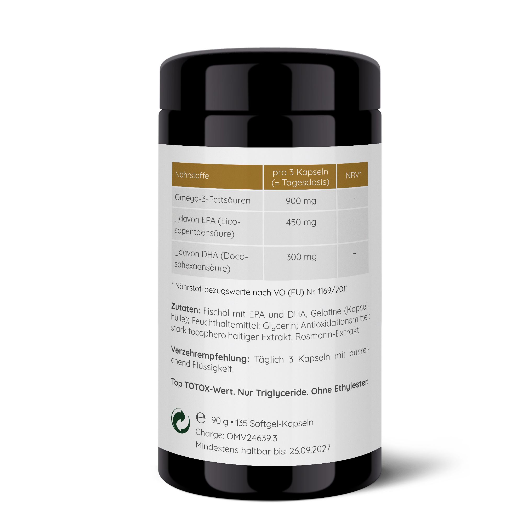 Omega-3 Fischöl Kapseln mit EPA und DHA Omegavie®