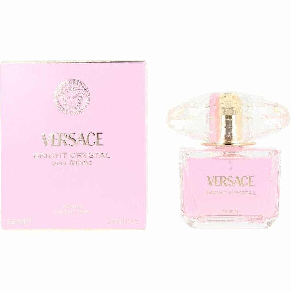 Versace Bright Crystal Pour Femme Parfum Spray mit rosa Verpackung und Flakon.