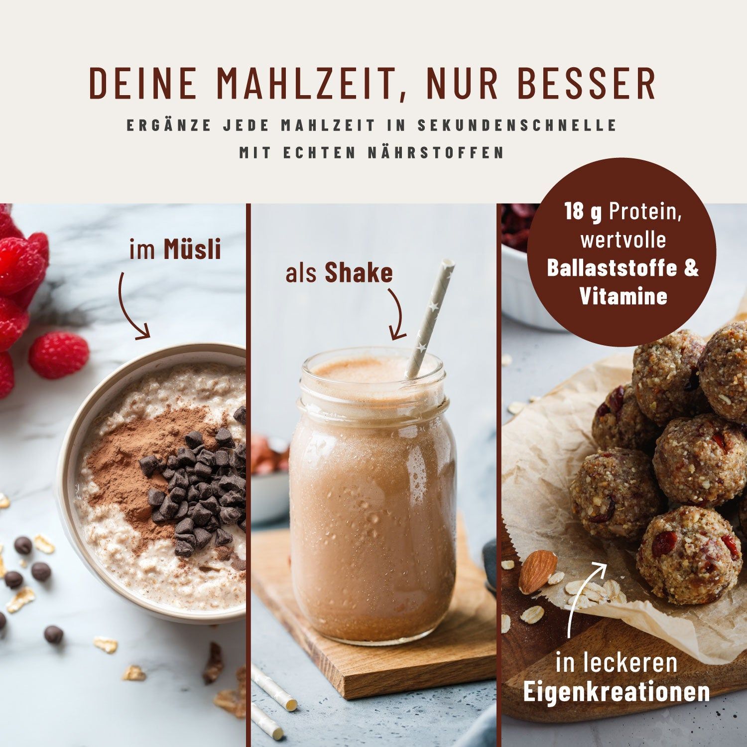 PROTEINZEIT - Proteinpulver mit Kakao Geschmack - NATURTREU®