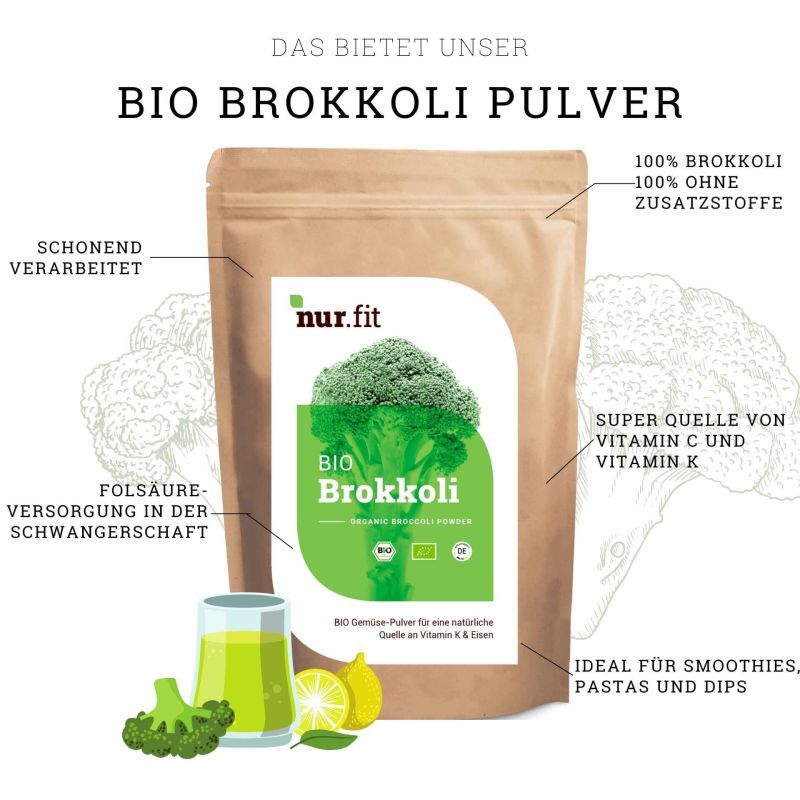 nur.fit BIO Brokkoli Pulver