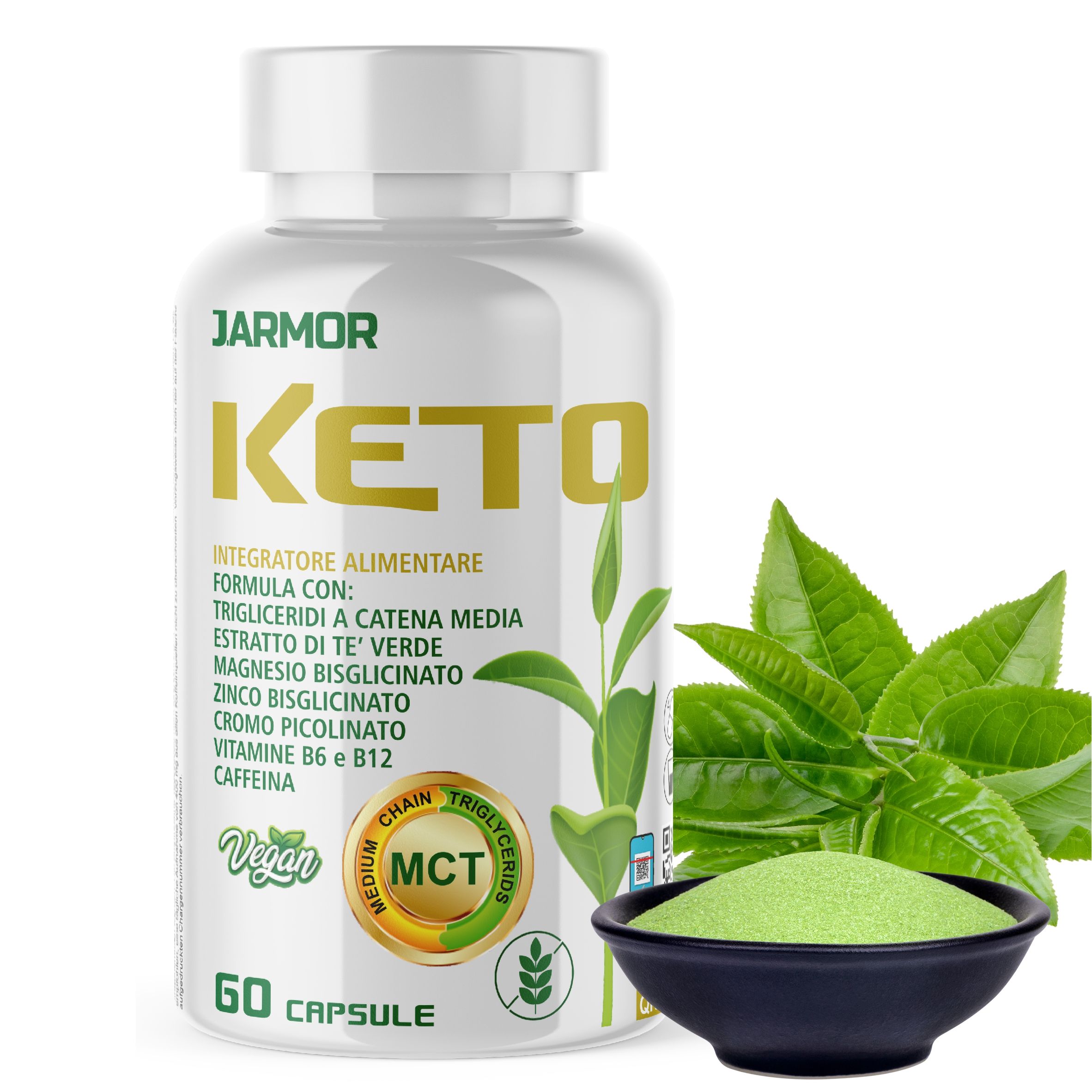 Keto Fame Zero 60 Capsule | Controllo Fame Nervosa + Brucia Grassi Naturale