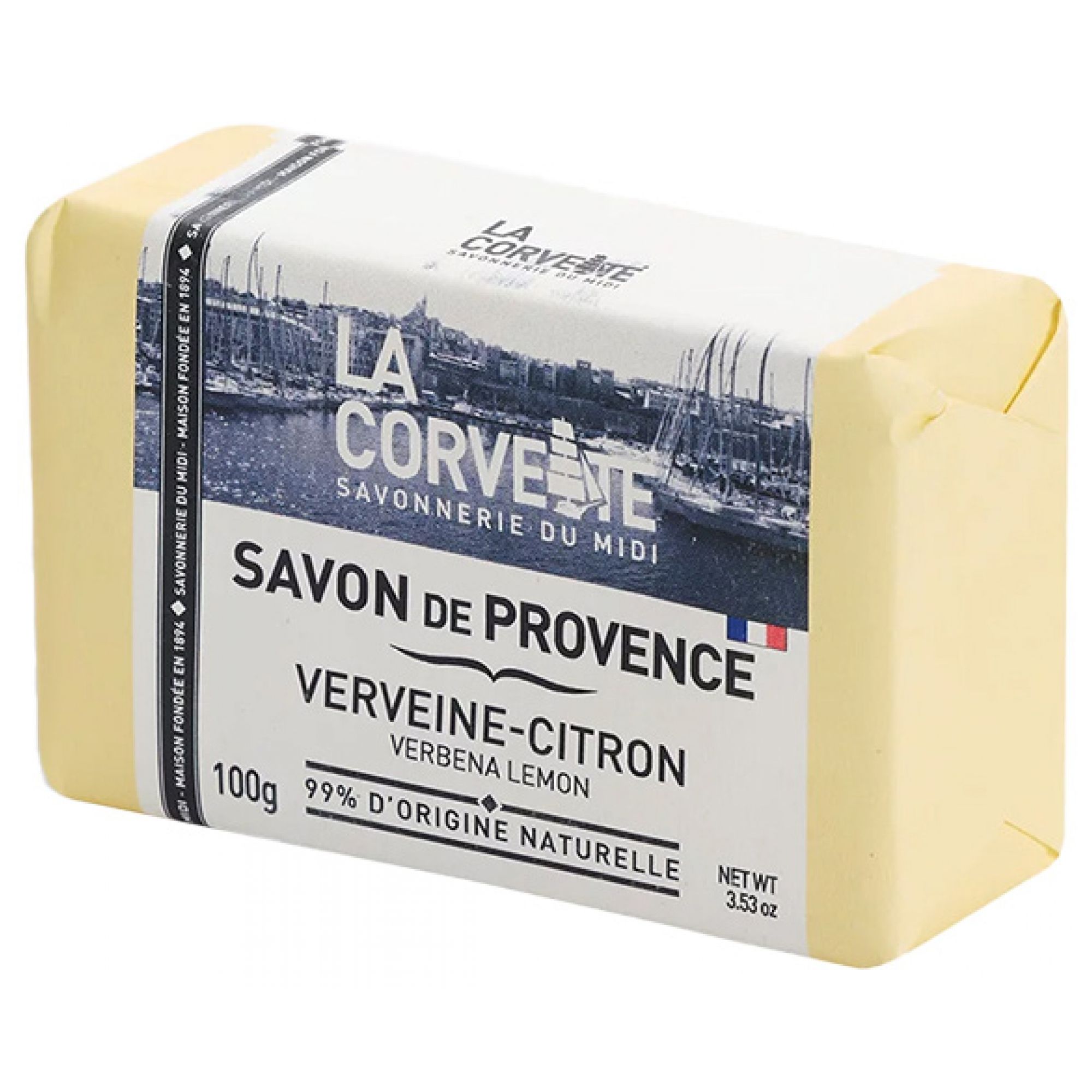 La Corvette Seife aus der Provence Zitronenverbene 8,5x2,8x5,2 cm