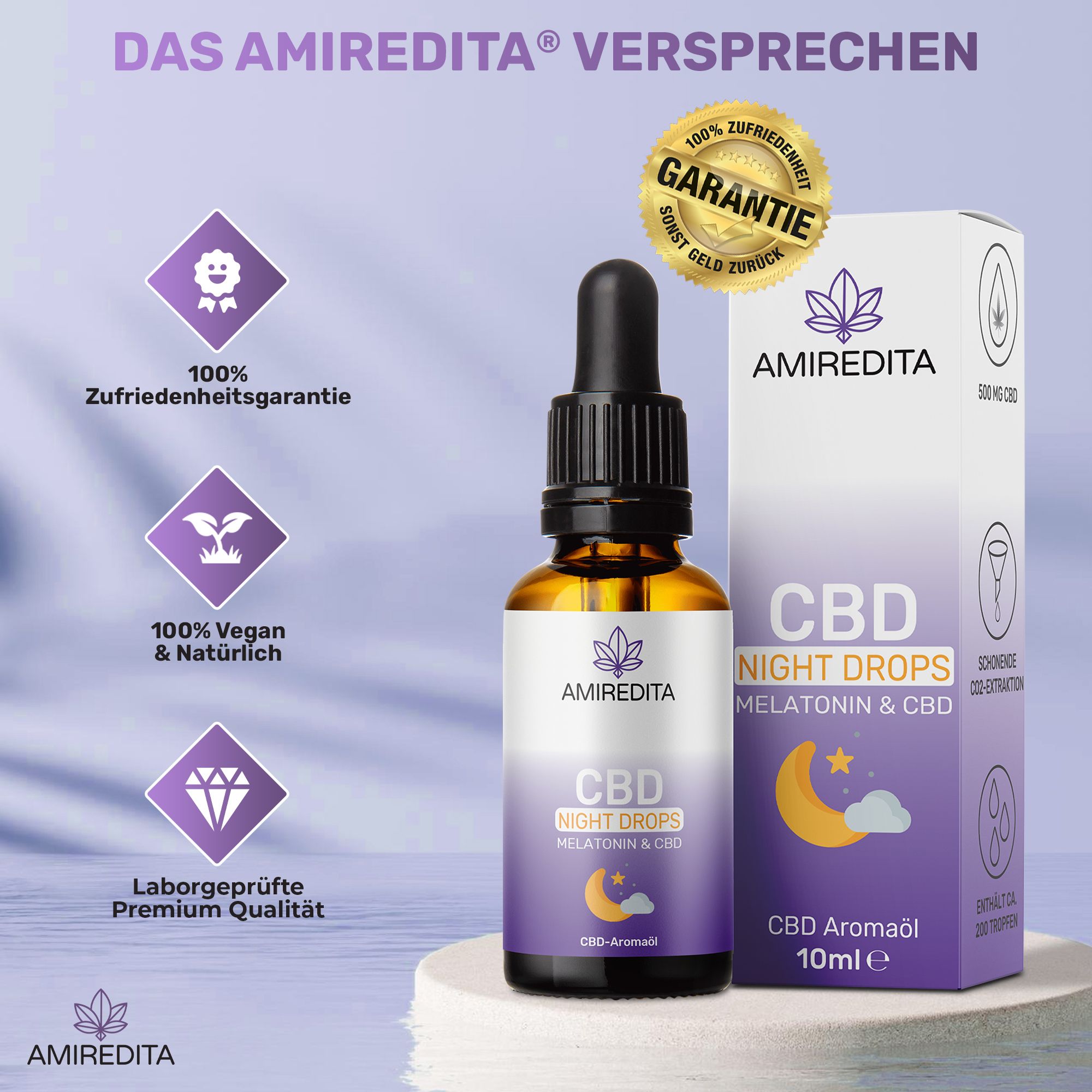 Amiredita CBD Night Drops mit Melatonin & CBD