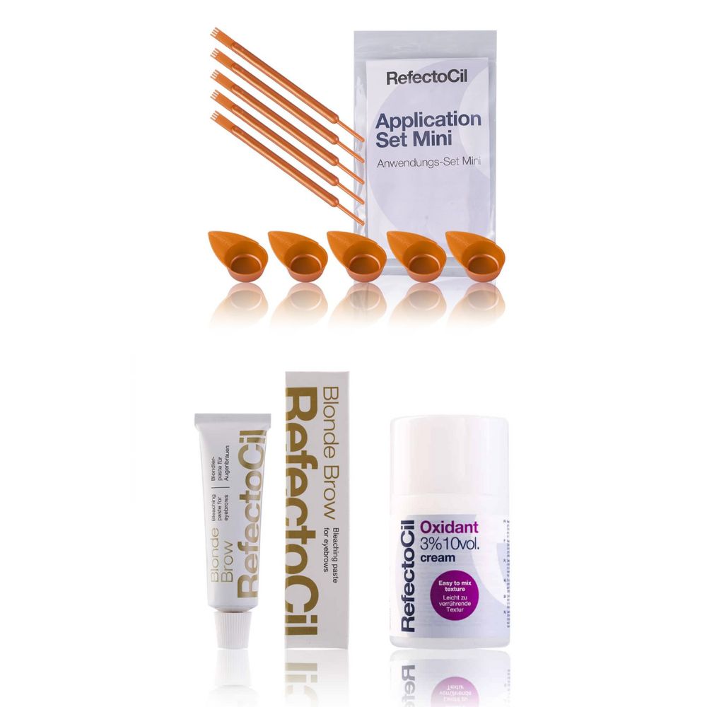 Refectocil Blondierpaste Blonde Brow & Oxidant Creme 3% Mini-Anwendungs Set 15 ml