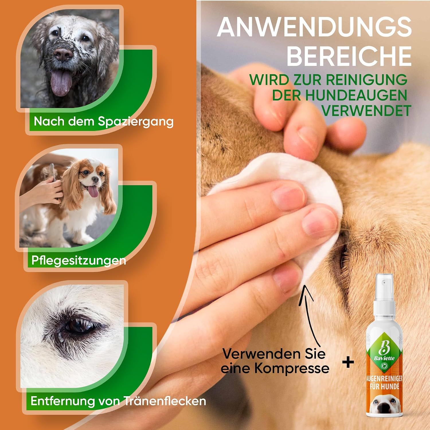 Baviette Augenreiniger für Hunde