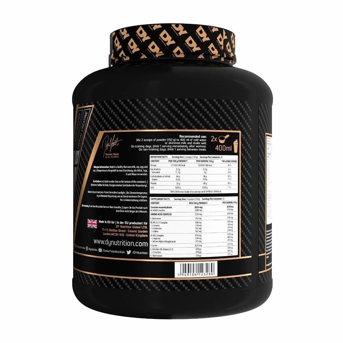 DY Nutrition Game Changer Mass - Chocolate Nuts 3 kg Pulver zur Herstellung einer Lösung zum Einnehmen