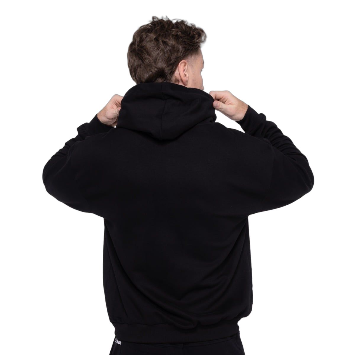 GymBeam Hoodie Herren Oversized mit Kapuze und Taschen in Schwarz Thorn