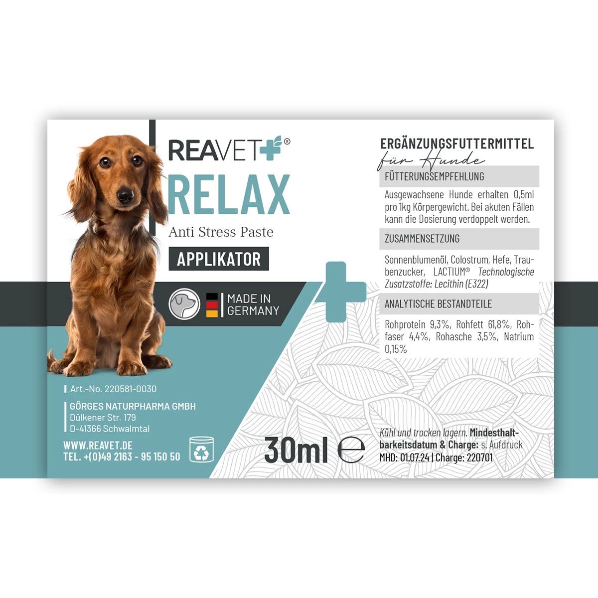 Relax Anti Stress Paste - ReaVET 30 ml