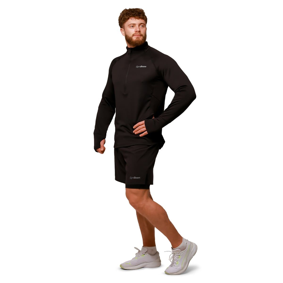 GymBeam Shorts Herren 2in1 Slim mit Gummizug Pulse Black