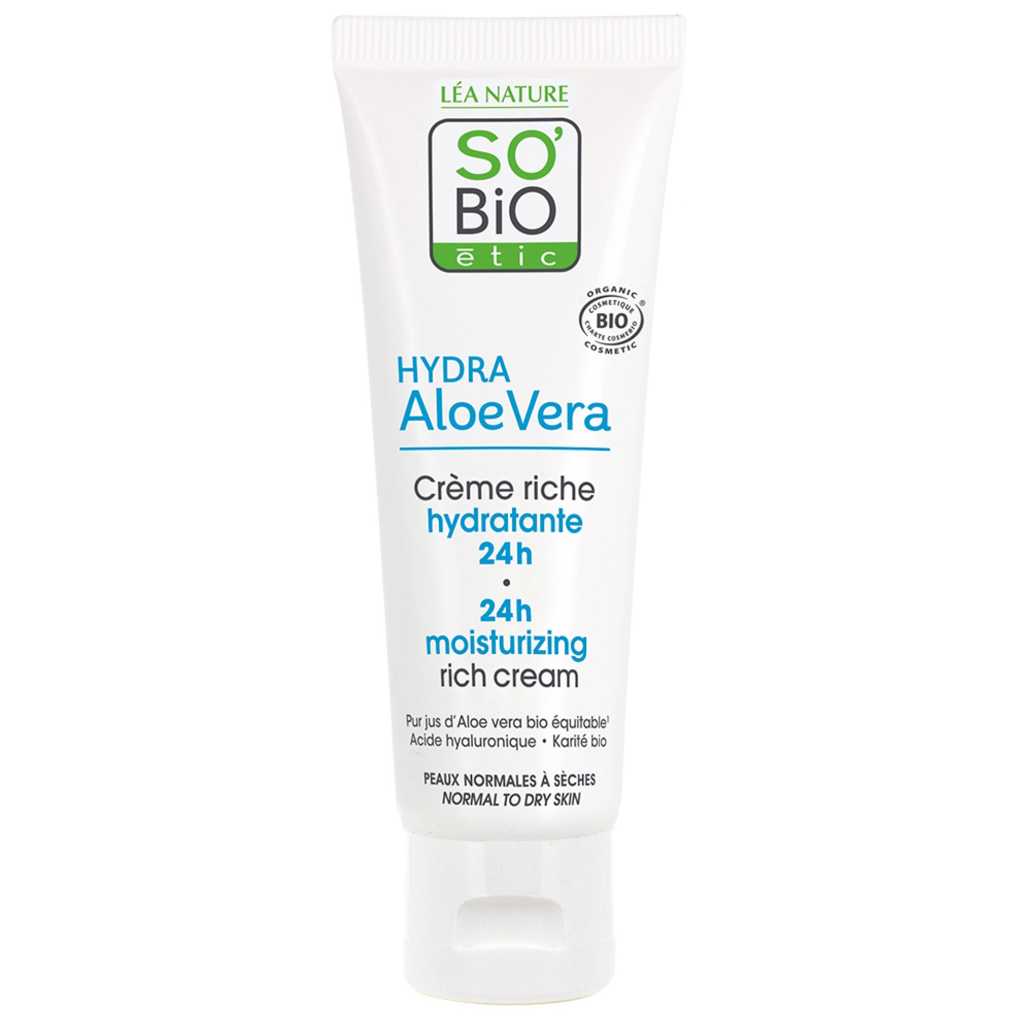 Léa Nature SO BIO étic Hydra Aloe Vera Reichhaltige Feuchtigkeitscreme 24H Bio 14,8x5,1x4 cm
