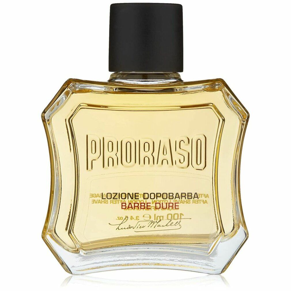 Proraso Sandelholz After Shave Lotion in Glasflasche, Vorderansicht.