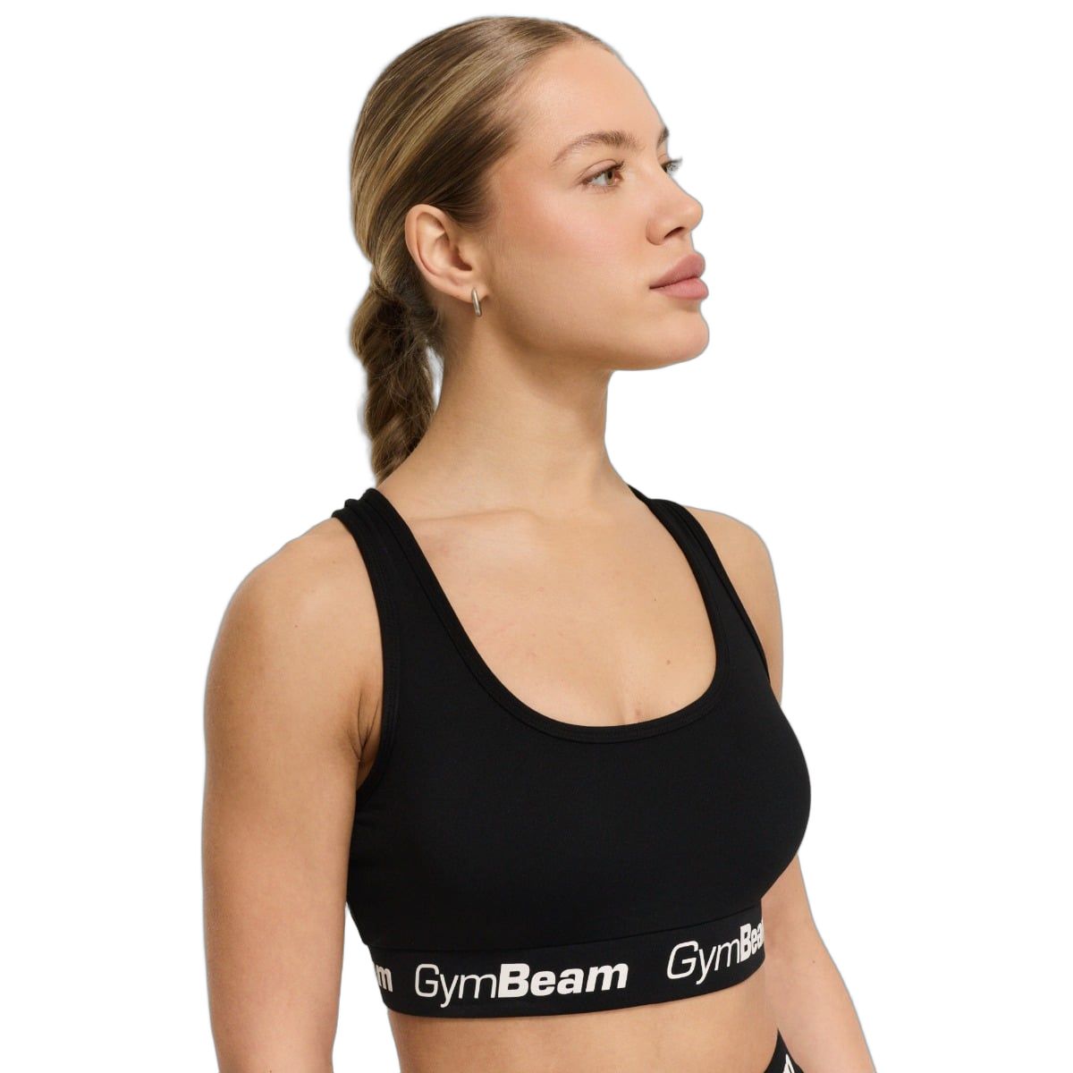 GymBeam Sport-BH Damen mit breiten Trägern ohne Reißverschluss in Schwarz
