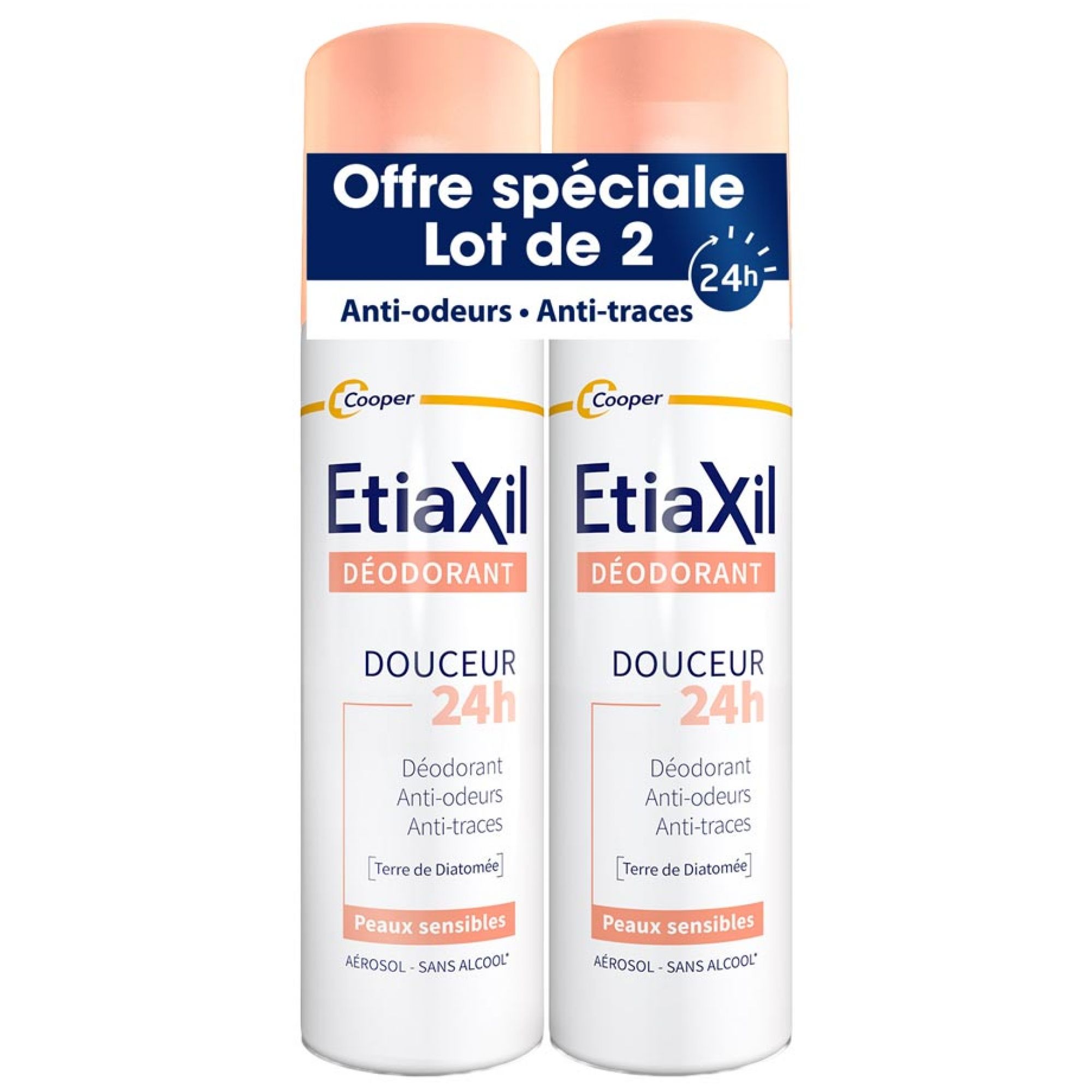 Etiaxil Deodorant 48H Zartheit, Packung mit 2 x 18,5x8,7x4,5 cm