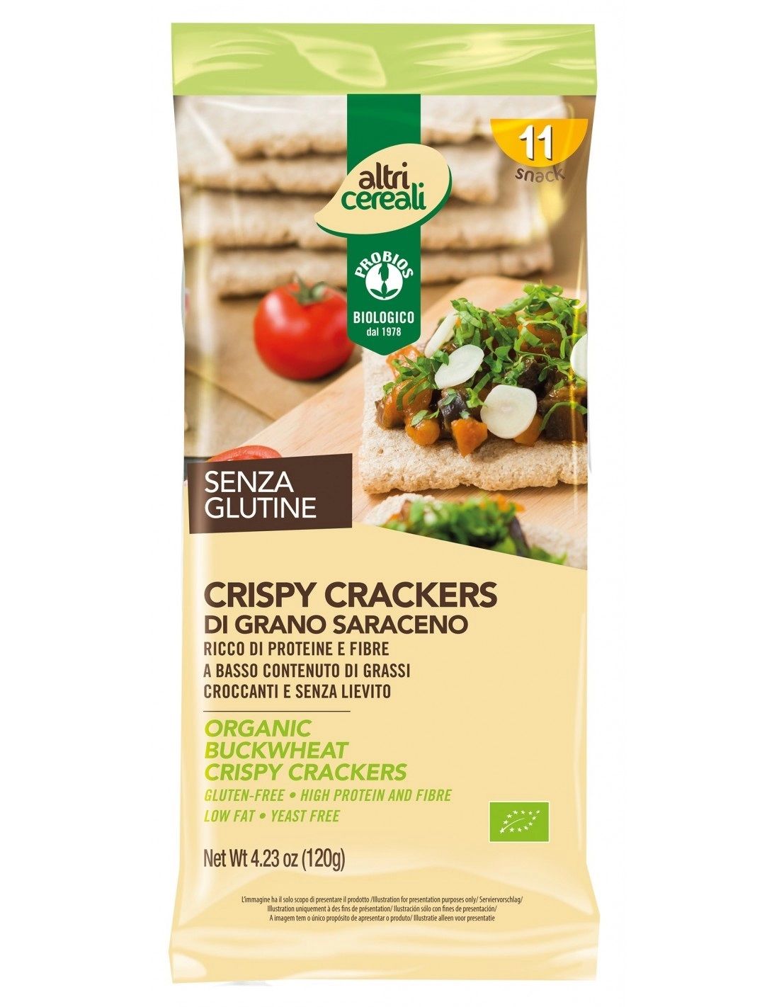 Crispy Cracker di Grano Saraceno Senza Glutine - Probios 120 g