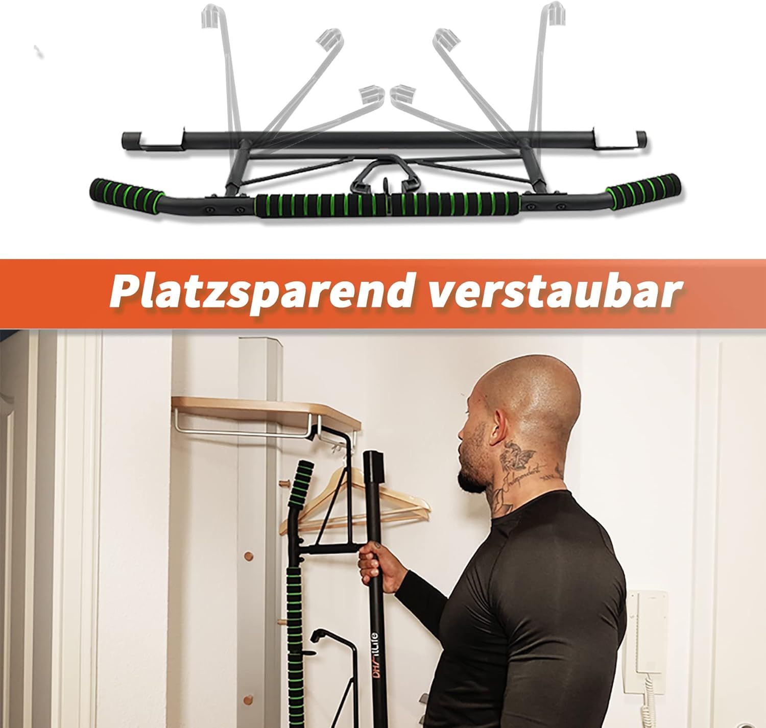 DH FitLife Klimmzugstange Türrahmen ohne Schrauben