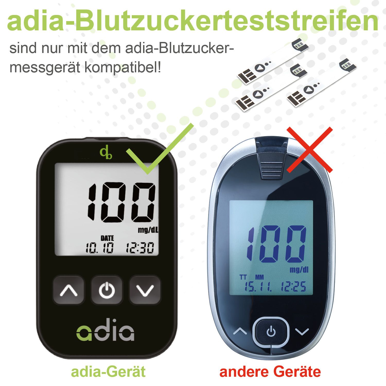 adia Blutzuckerteststreifen, 150 Stück