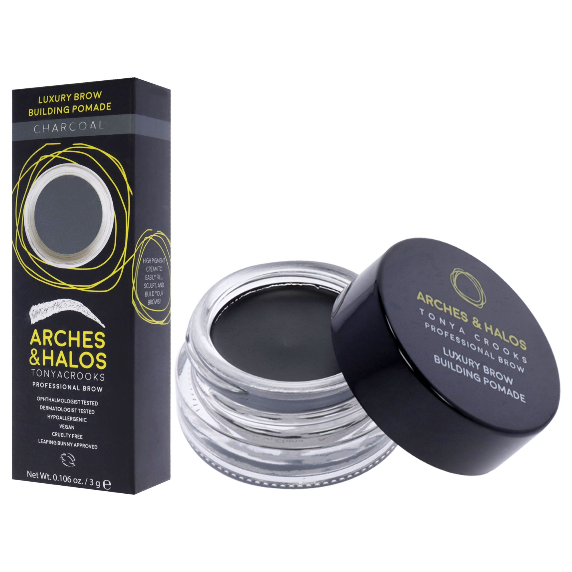Luxury Brow Pomade Charcoal by Arches and Halos
