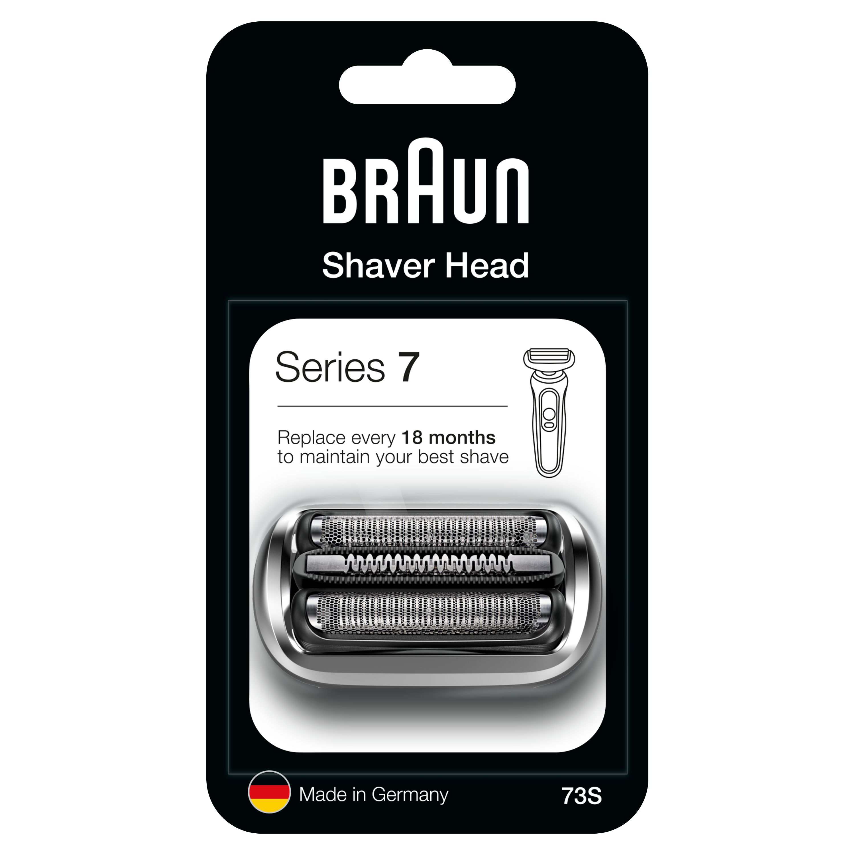 Braun - Ersatzscherkopf für Elektrische Rasierer für Männer "73S" in Silber