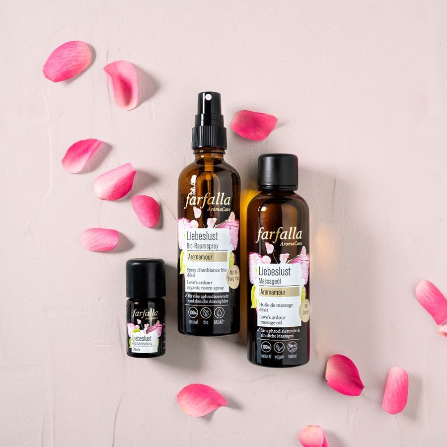 Farfalla Aromamour, Liebeslust Massageöl Bio