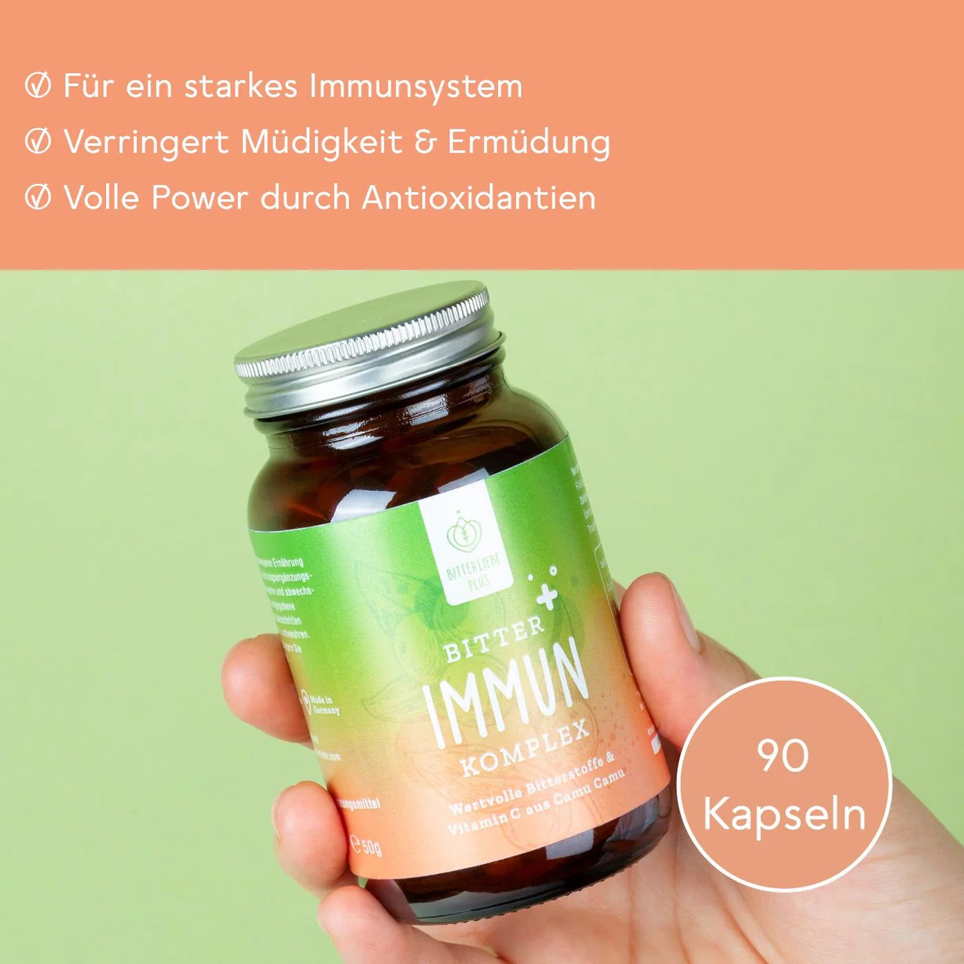 BitterLiebe - Immun Komplex - mit natürlichem Vitamin C - Unterstützung für Dein Immunsystem