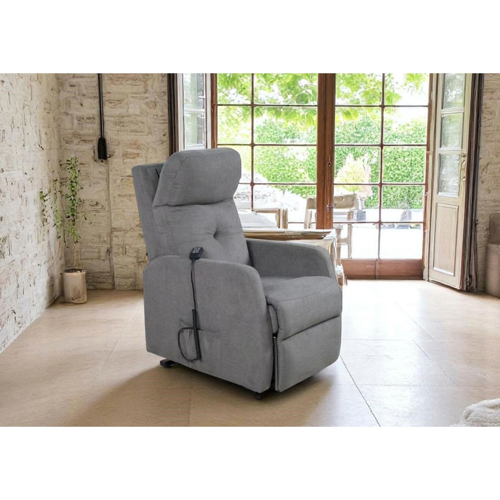 Medtrade Kanton Aufstehsessel Graubraun mit 4 Motoren