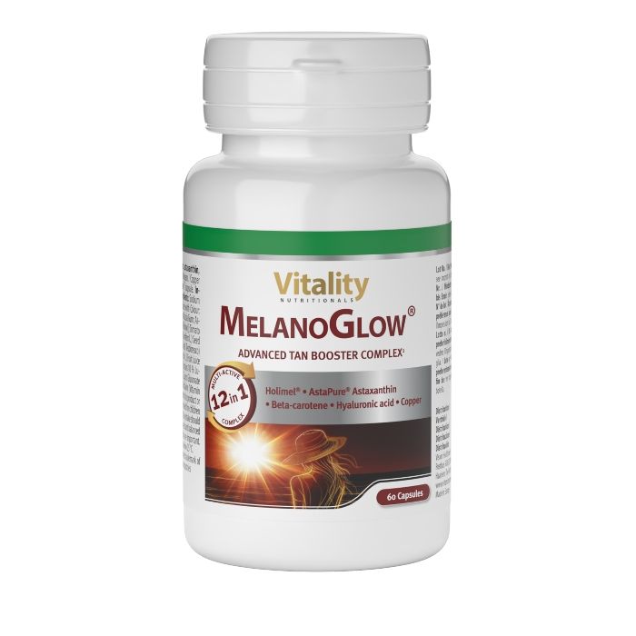 Vitality Nutritionals MelanoGlow mit Hyaluronsäure, Vitamin C, Astaxanthin und Lutein 30 g Kapseln