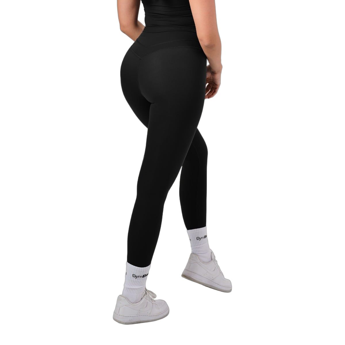 GymBeam Leggings Damen mit hoher Taille und ohne Frontnaht, Schwarz 1 St