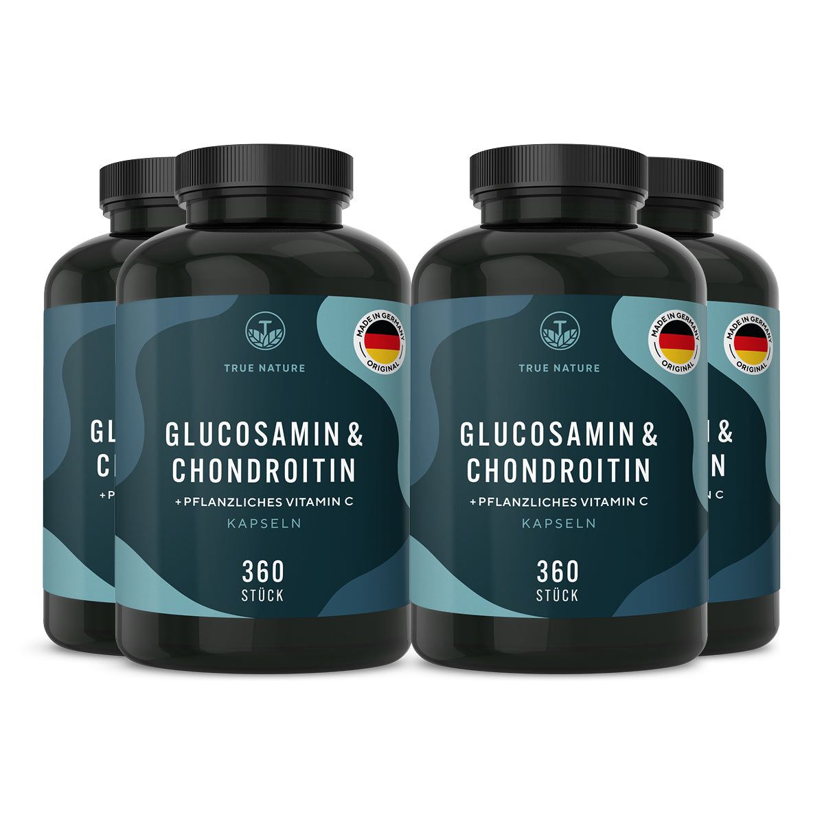 True Nature® Glucosamin & Chondroitin Kapseln mit Vitamin C 4x360 St