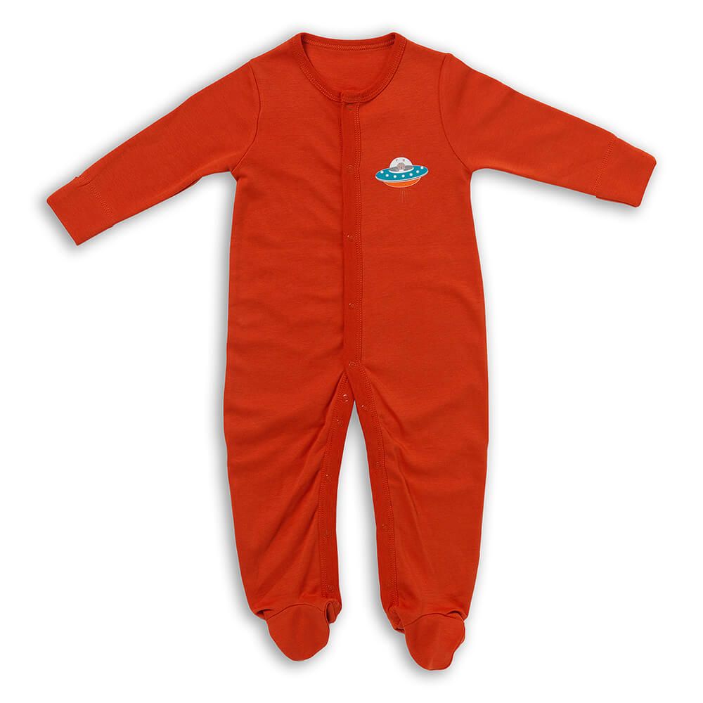 schlummersack Baby Schlafanzug Strampler aus 100% Bio-Baumwolle Langarm Größe 62 Space