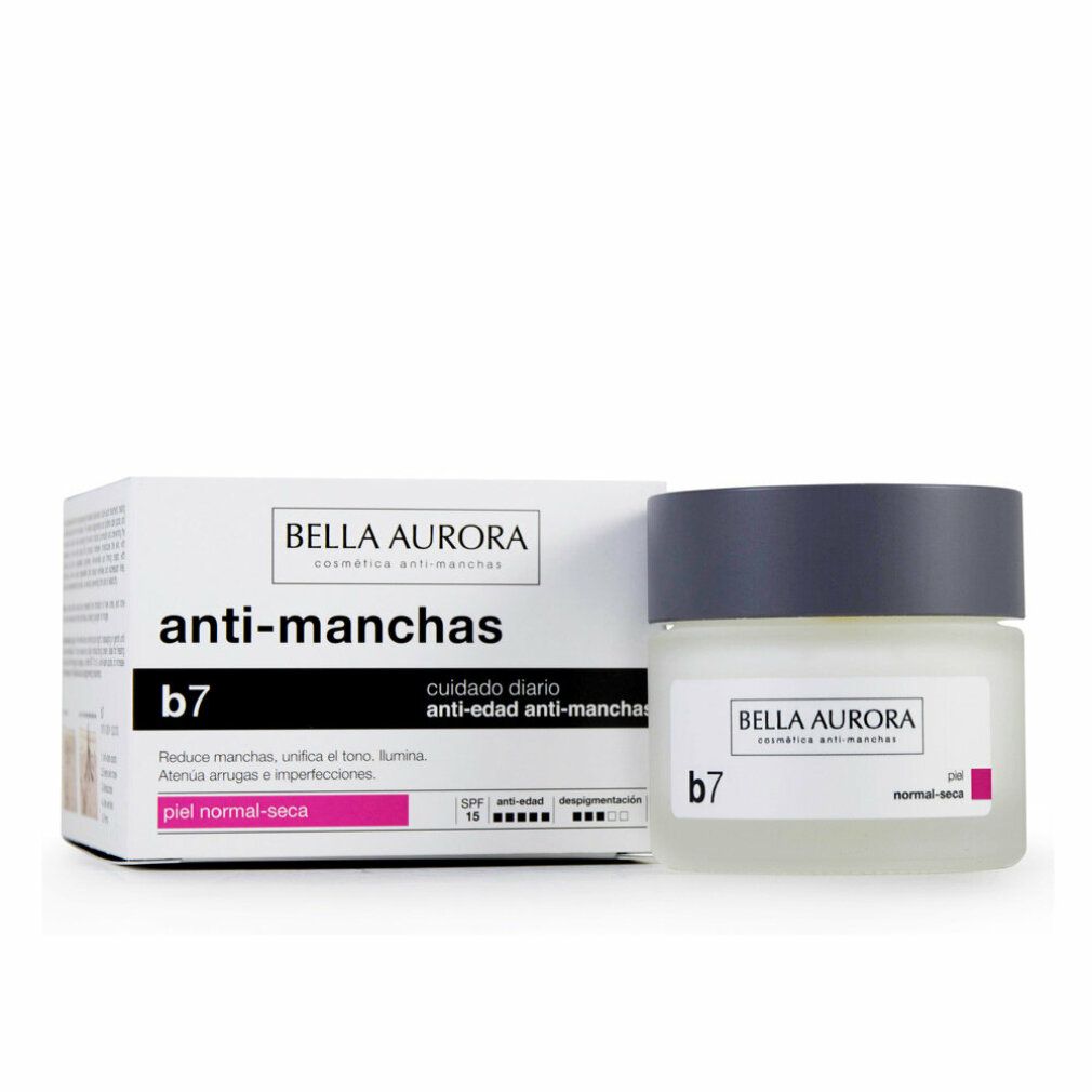 Bella Aurora Anti-Manchas b7 Tagescreme mit SPF 15 für normale bis trockene Haut.