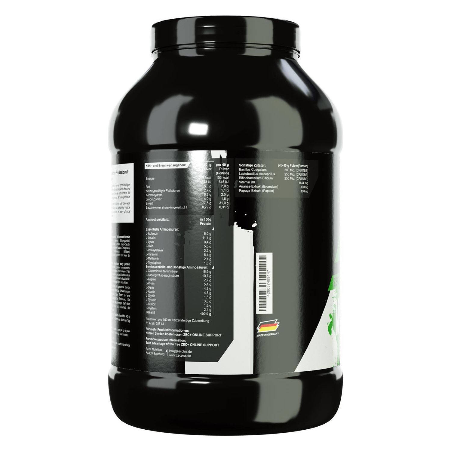 Zec+ Whey Connection Professional Protein/ Eiweiß Vanille 1000 g Pulver