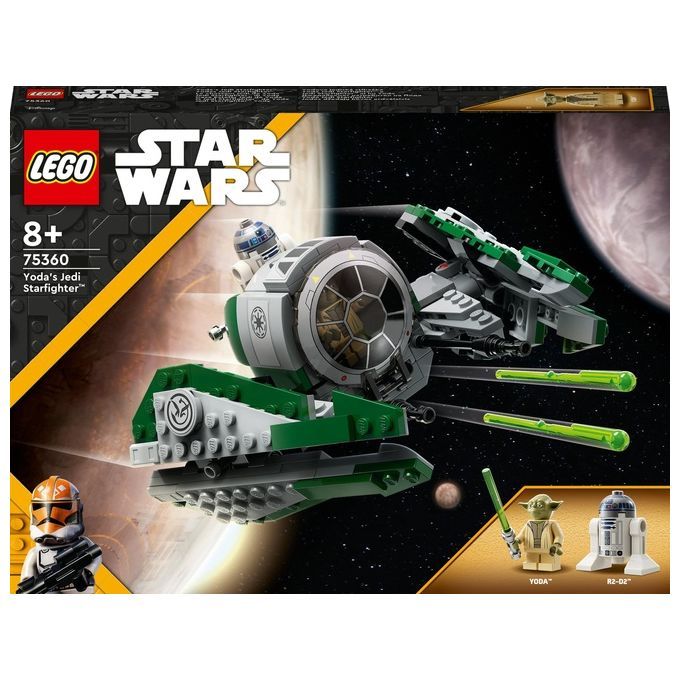 LEGO Star Wars 75360 Jedi Starfighter di Yoda, Veicolo Giocattolo da The Clone Wars, Minifigure di