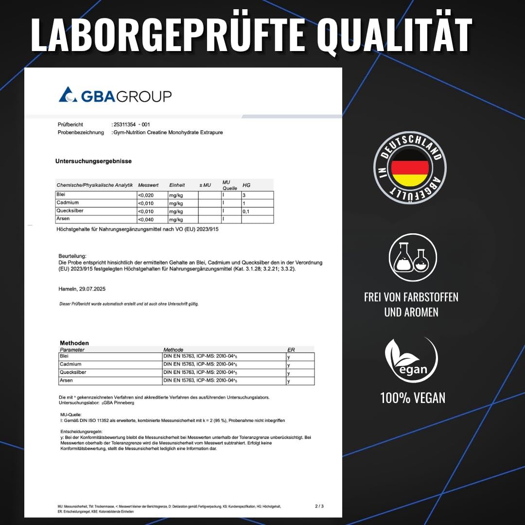 Gym Nutrition Creatin Monohydrat Pulver