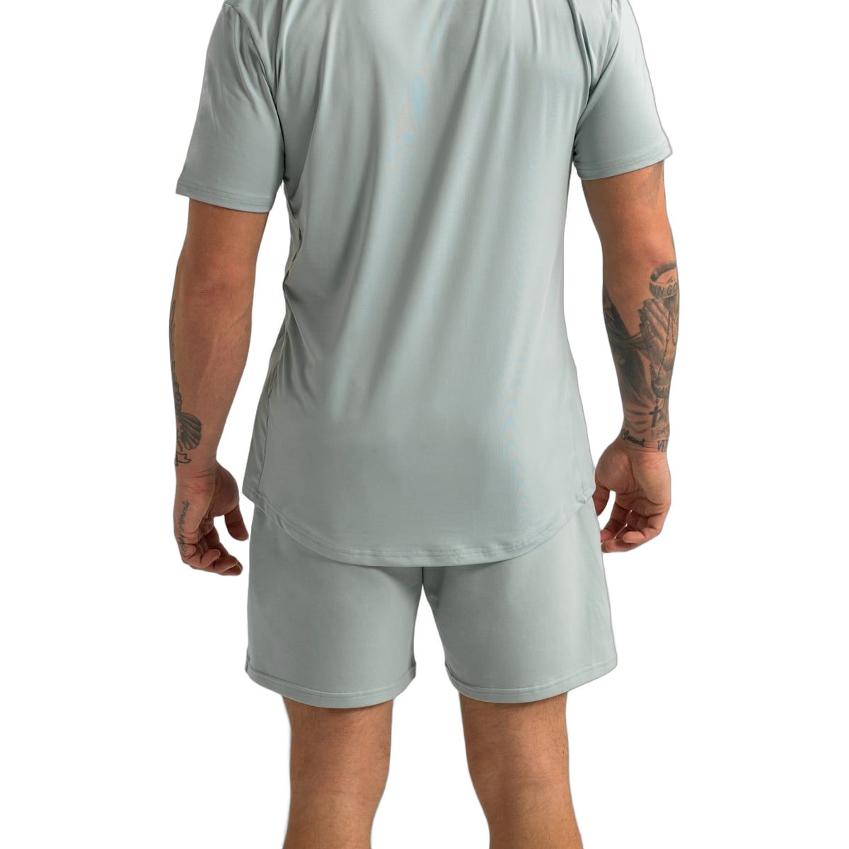 GymBeam Shorts Herren regular mit Kordelzug und Taschen in Eucalypt