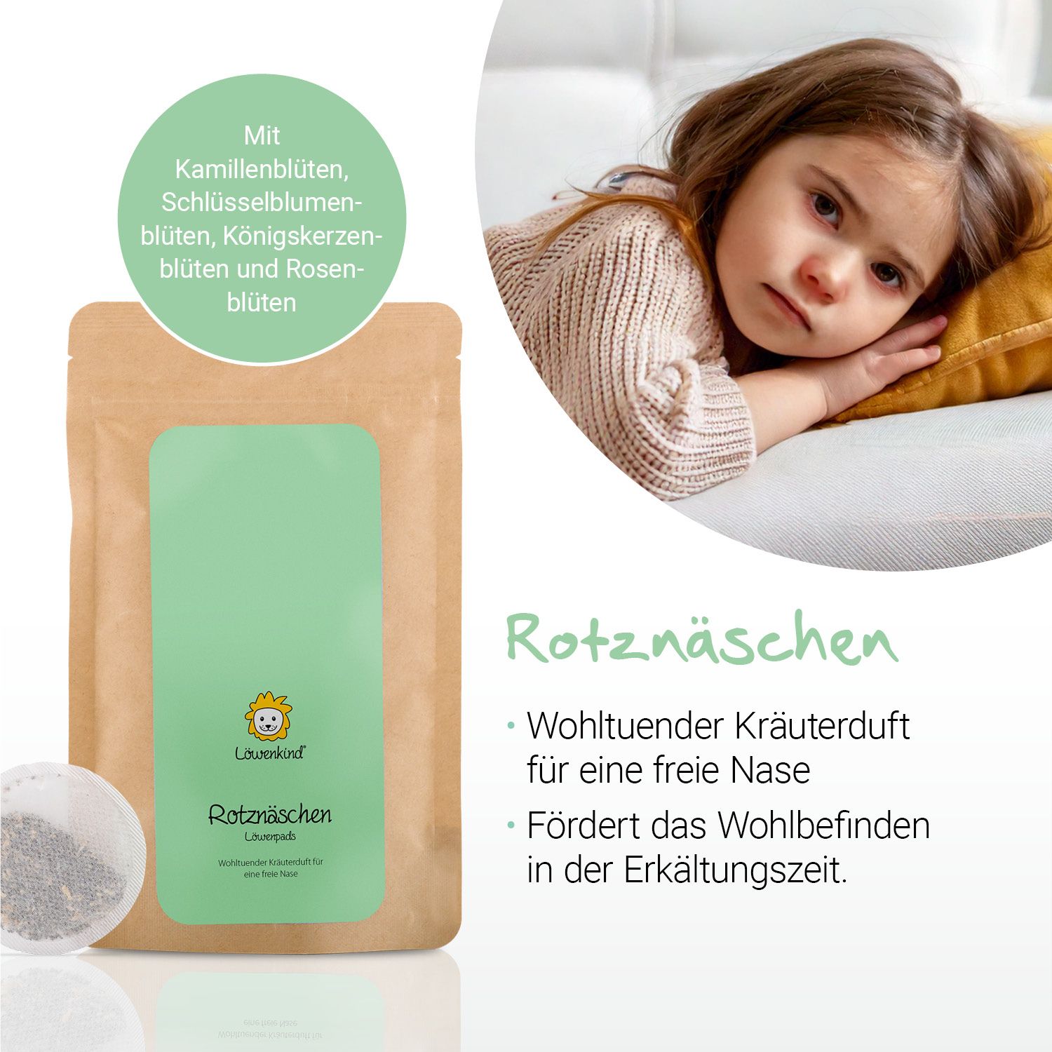 LÖWENKIND Rotznäschen-Kräuterpads Nachfüllpackungen