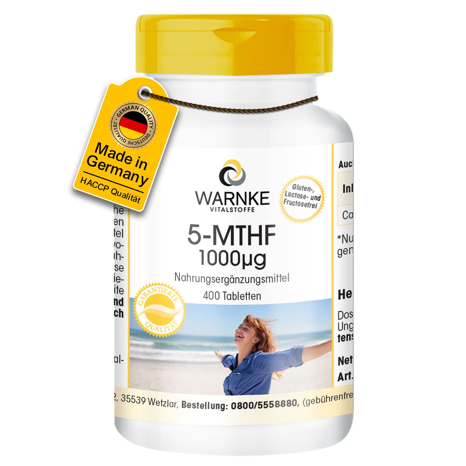 Warnke Vitalstoffe | 5-Mthf 1000 µg 400 St Tabletten