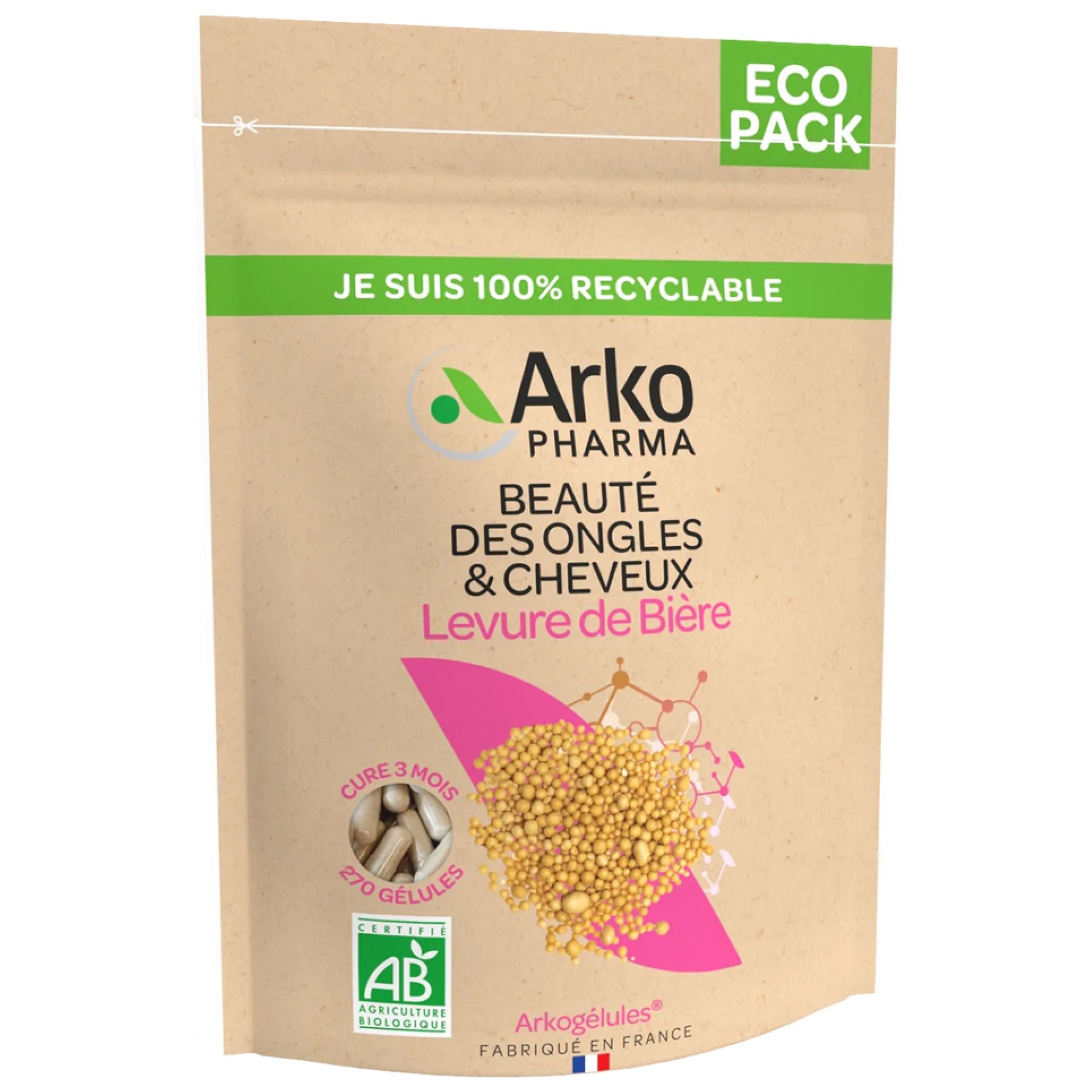 Arkopharma Arkocaps Bio-Bierhefe Öko Pack 270 Kapseln 15x6x21 cm