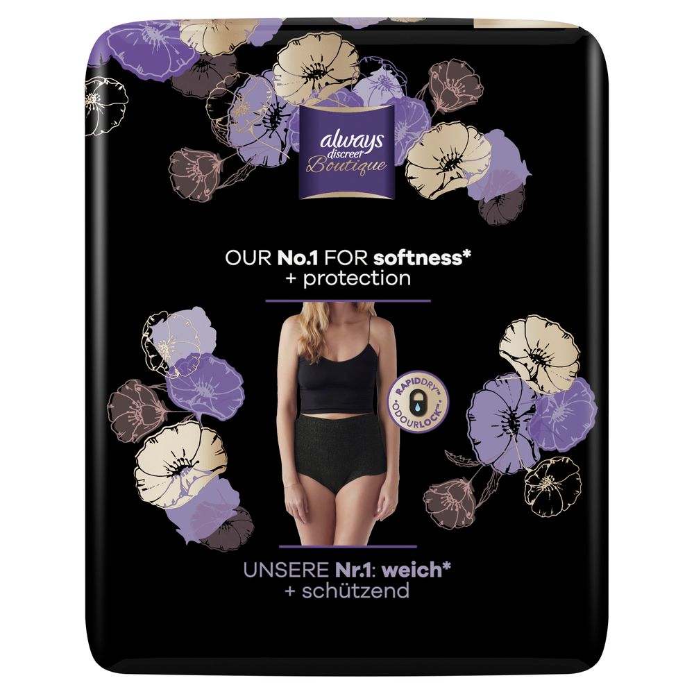 always - Höschen Discreet Boutique Größe L - 9 Stück in Schwarz 8 St -  Shop Apotheke