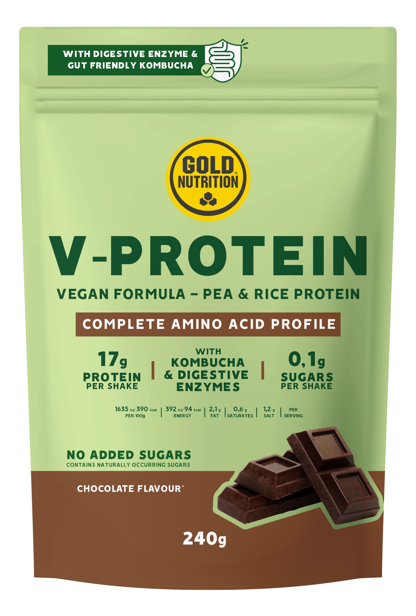 Gold Nutrition V-Protein Schokolade 240 g Pulver