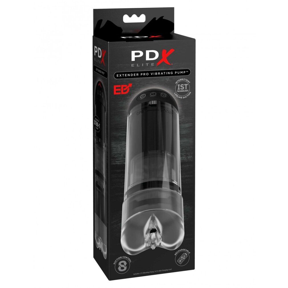 Penispumpe „Extender Pro Vibrating Pump“| Potenztraining, 2 Motoren | PDX Elite