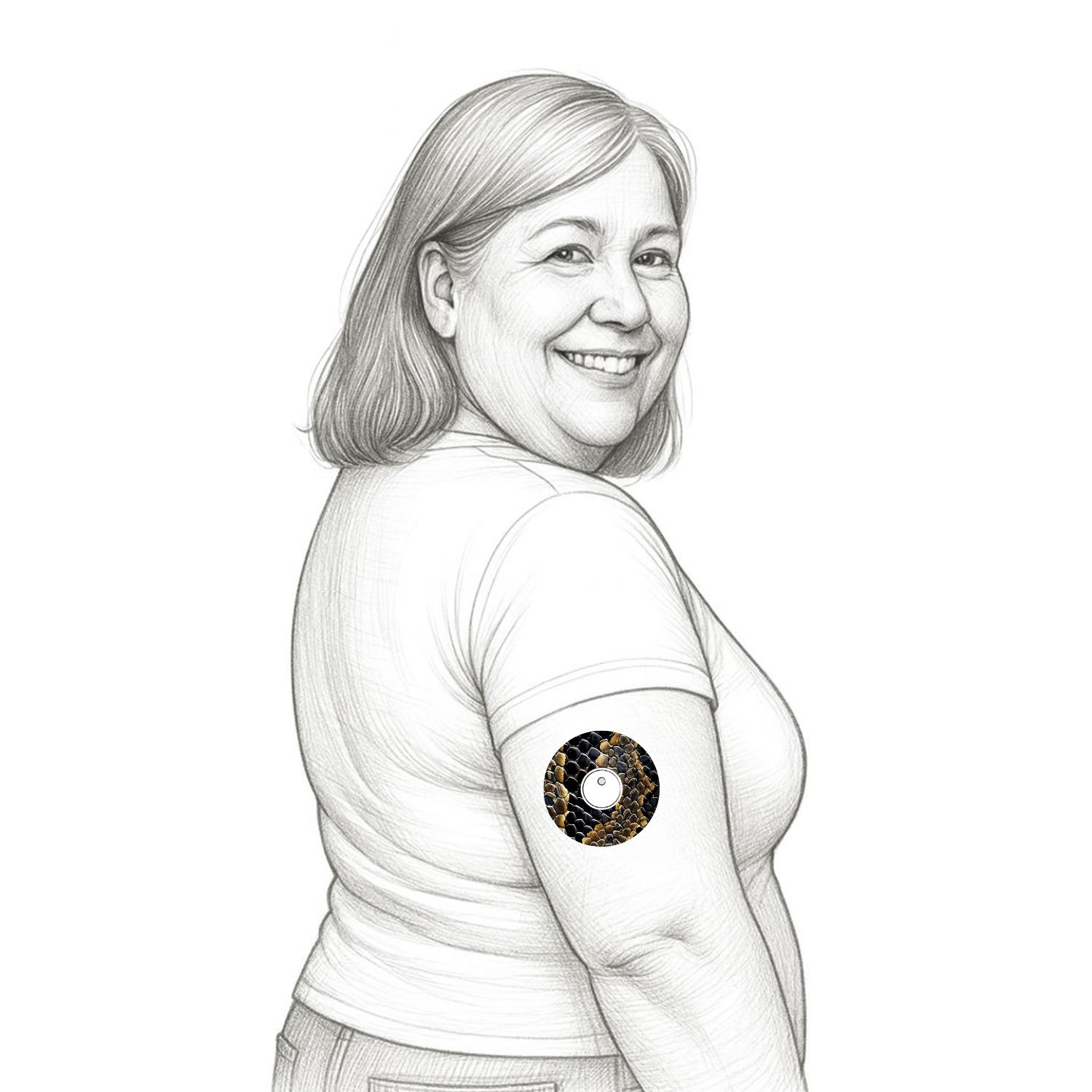 Diasticker® FreeStyle Libre 3 / 3 Plus Fixiertapes "Desert Snake"