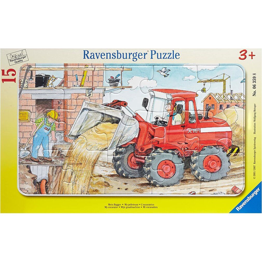 ravensburger Puzzle Arbeit mit Bagger 15 Teile