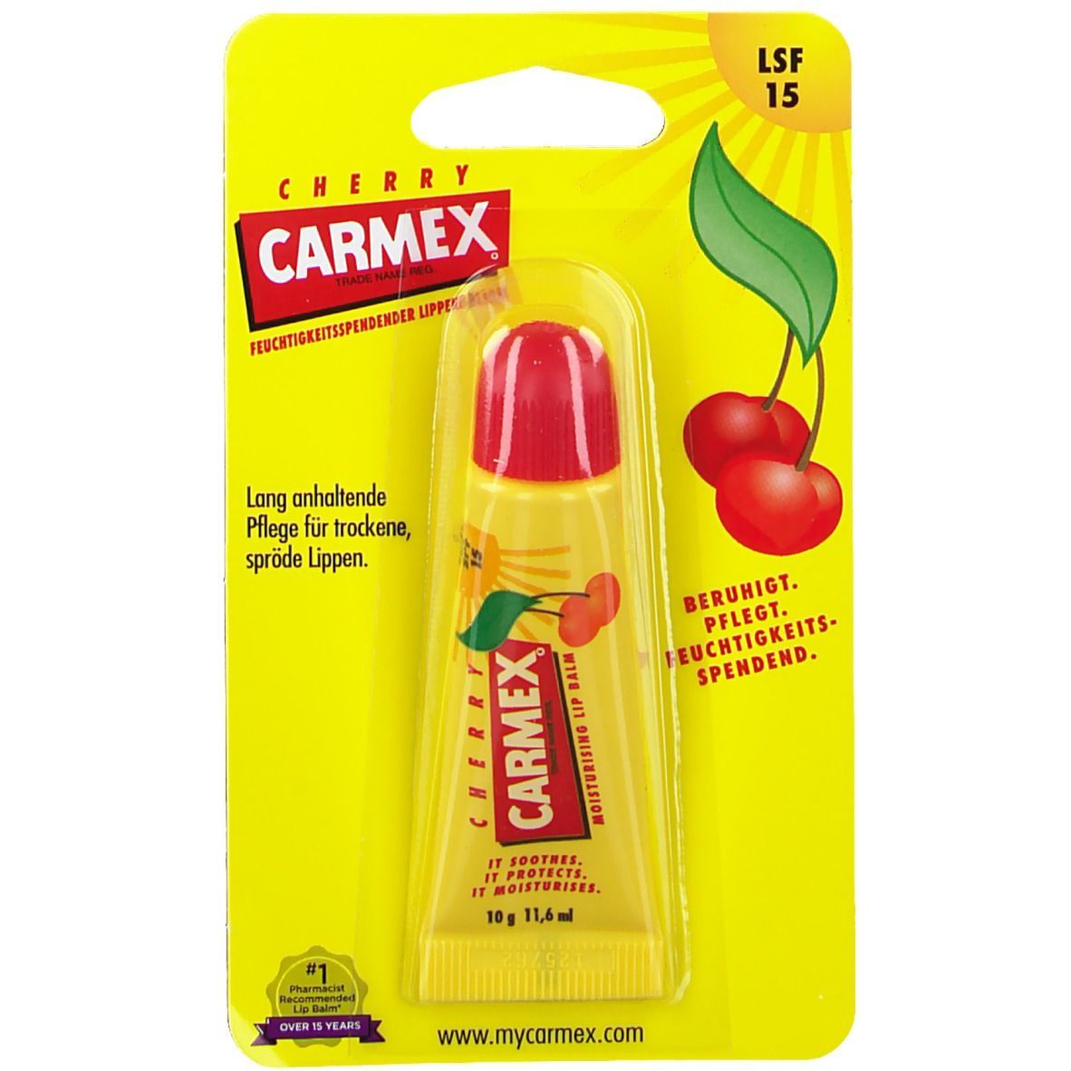 Carmex Lippenbalsam Cherry LSF 15 10 g Lippenschutz