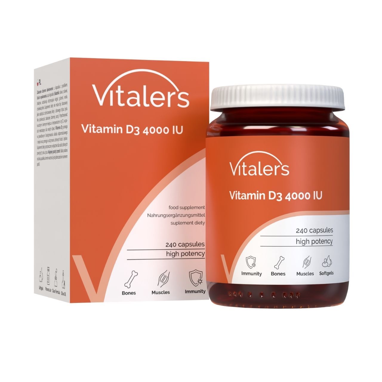 Vitaler’s Vitamin D3 4000 IE 240 St Kapseln