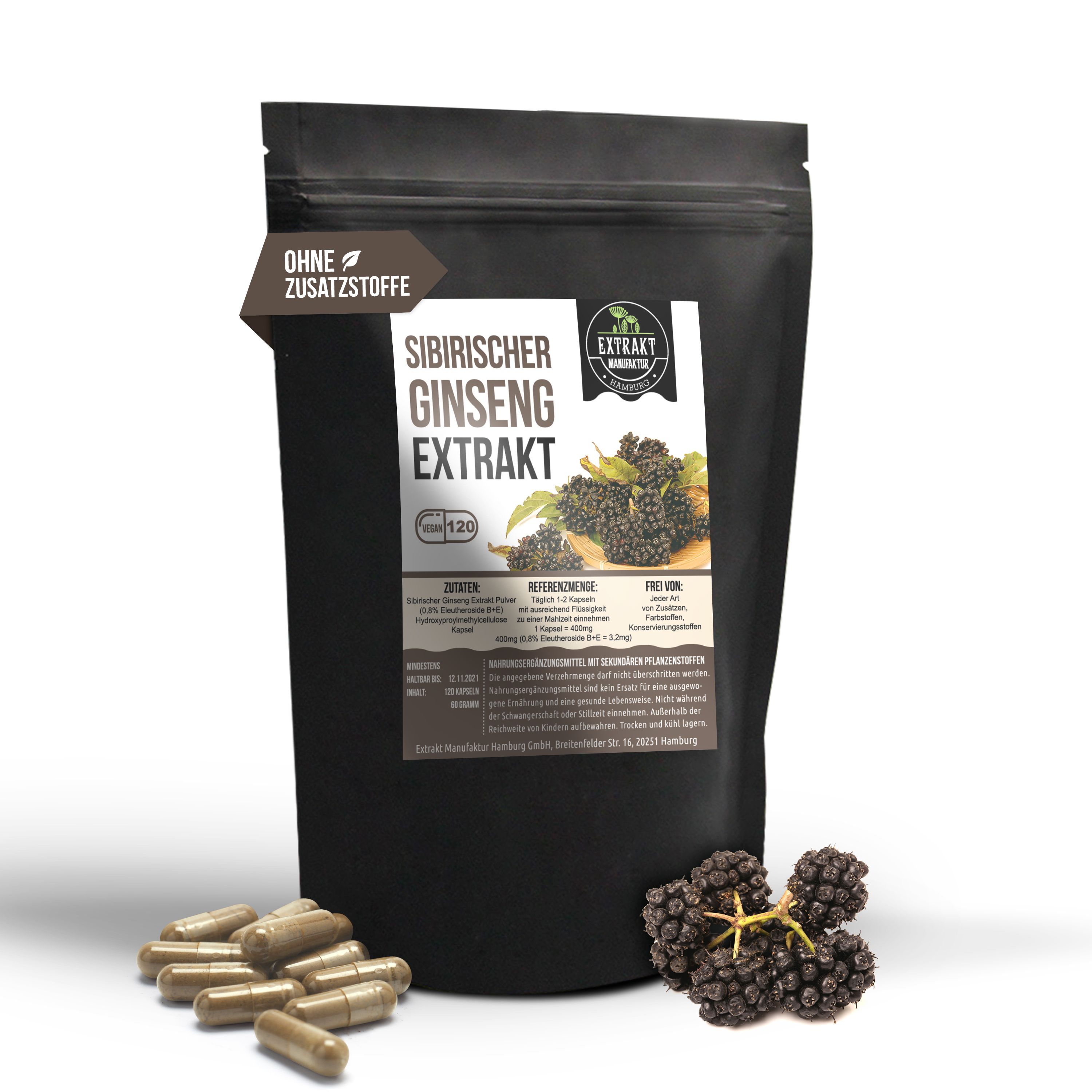 Extrakt Manufaktur Sibirischer Ginseng Extrakt Kapseln