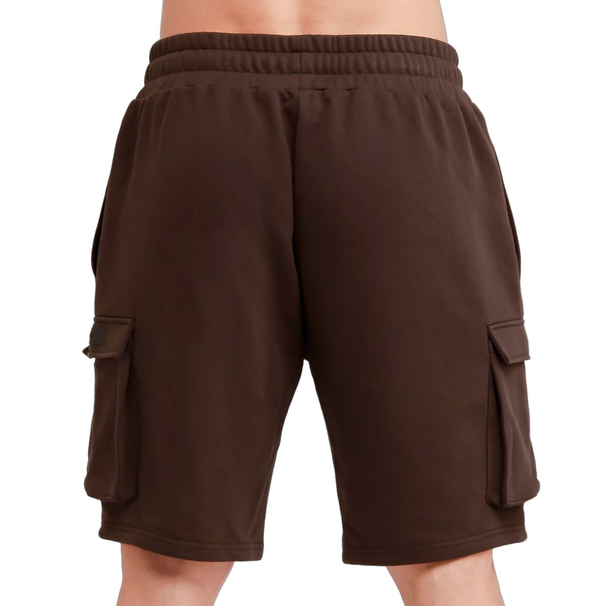 GymBeam Shorts Herren Regular Fit im Cargo-Stil mit Kordelzug, Modell Utility Braun
